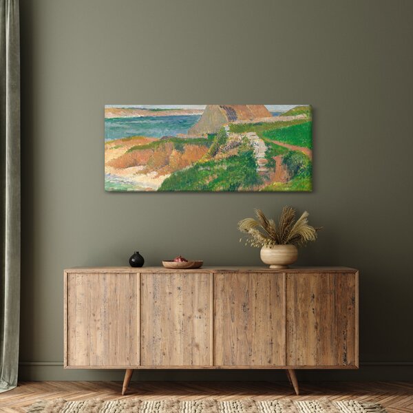 Obraz - Henri Moret, The Island of Raguenez, Brittany, reprodukcia (120x50 cm)