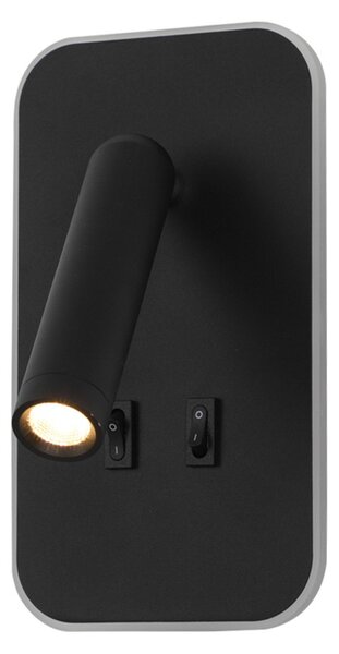 Italux WL-83957-1-BK LED bodové nástenné svietidlo Doria | 8W LED | 559lm | 3000K