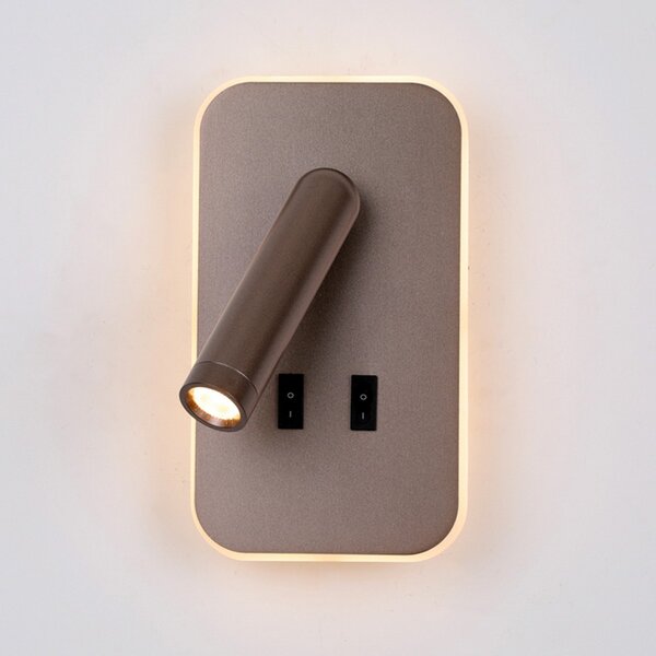 Italux WL-83957-1-CF LED bodové nástenné svietidlo Doria | 8W LED | 559lm | 3000K