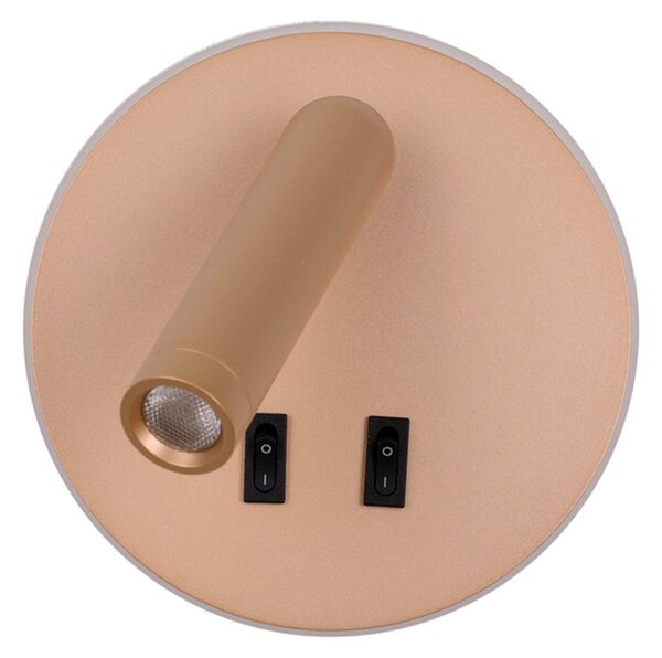 Italux WL-53742-1-GD LED bodové nástenné svietidlo Furla | 8W LED | 516lm | 3000K