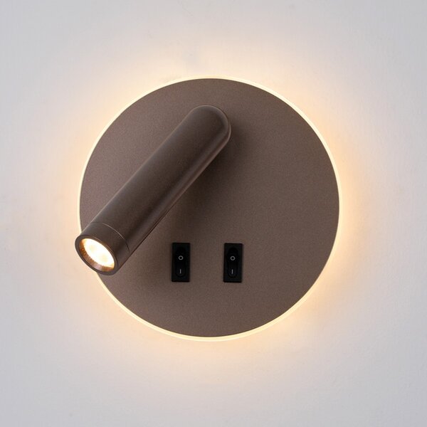 Italux WL-53742-1-CF LED bodové nástenné svietidlo Furla | 8W LED | 516lm | 3000K