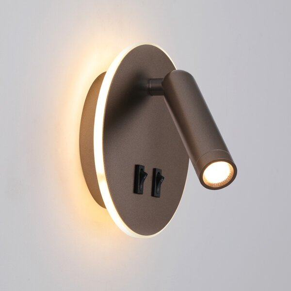 Italux WL-53742-1-CF LED bodové nástenné svietidlo Furla | 8W LED | 516lm | 3000K