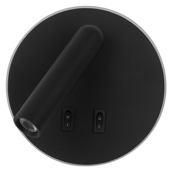 Italux WL-53742-1-BK LED bodové nástenné svietidlo Furla | 8W LED | 516lm | 3000K