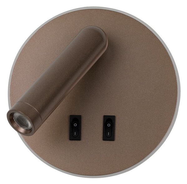 Italux WL-53742-1-CF LED bodové nástenné svietidlo Furla | 8W LED | 516lm | 3000K