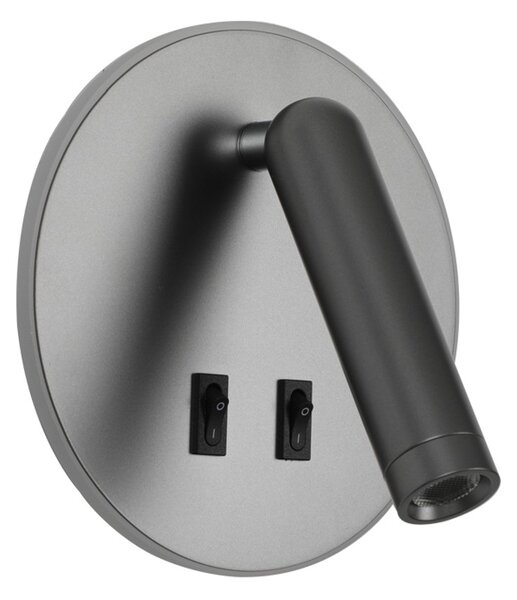 Italux WL-53742-1-GR LED bodové nástenné svietidlo Furla | 8W LED | 516lm | 3000K