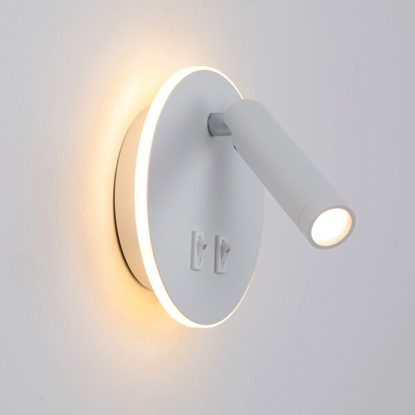 Italux WL-53742-1-WH LED bodové nástenné svietidlo Furla | 8W LED | 516lm | 3000K