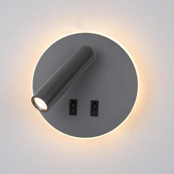 Italux WL-53742-1-GR LED bodové nástenné svietidlo Furla | 8W LED | 516lm | 3000K