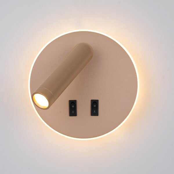 Italux WL-53742-1-GD LED bodové nástenné svietidlo Furla | 8W LED | 516lm | 3000K