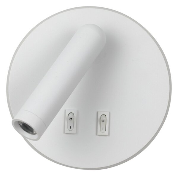 Italux WL-53742-1-WH LED bodové nástenné svietidlo Furla | 8W LED | 516lm | 3000K