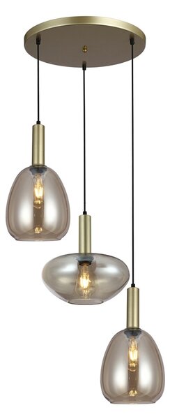 Italux PND-23541-3-GD-CH závesné stropné svietidlo Gater E27