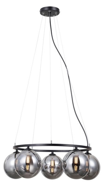 Italux PND-1098-5R-BK závesné stropné svietidlo Molite G9
