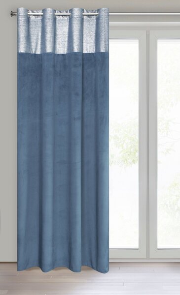 ZATEMŇOVACÍ ZÁVES NA KRÚŽKOCH PERI 140X250 CM NÁMORNÍCKA MODRÁ