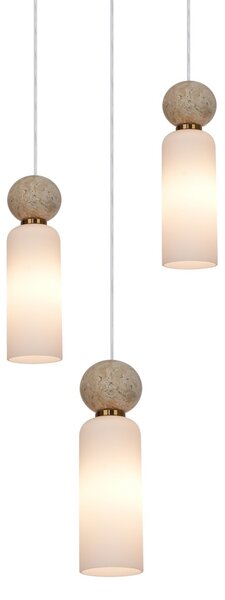 Italux PND-95331-3-BRSS závesné stropné svietidlo Santos G9