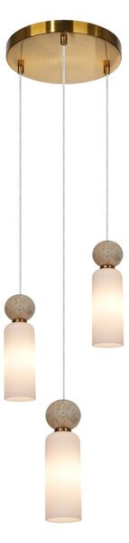 Italux PND-95331-3-BRSS závesné stropné svietidlo Santos G9