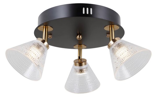 Italux WL-34393-3R-BK-HBR LED bodové stropné svietidlo Orella | 12W LED | 750lm | 3000K
