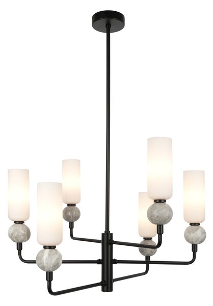 Italux PND-95331-6-BK závesné stropné svietidlo Santos G9