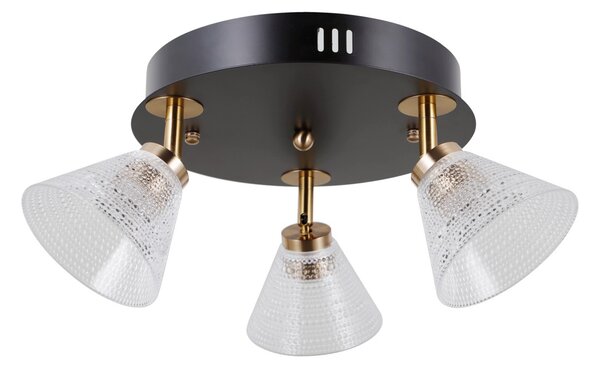 Italux WL-34393-3R-BK-HBR LED bodové stropné svietidlo Orella | 12W LED | 750lm | 3000K