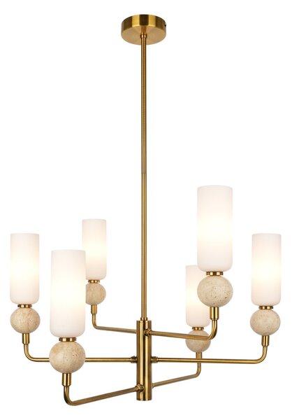 Italux PND-95331-6-BRSS závesné stropné svietidlo Santos G9