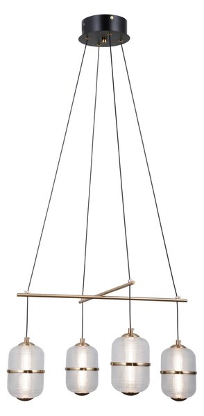Italux PND-34375-4-BK LED závesné stropné svietidlo Alani | 24W LED | 1931lm | 3000K