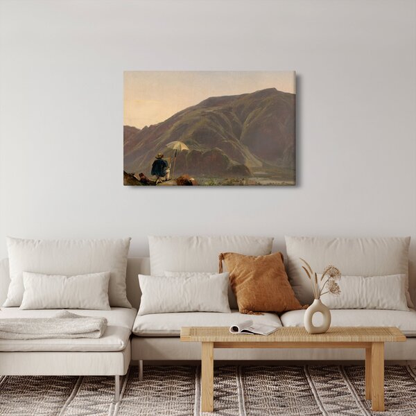 Obraz - Jules Coignet, View of Bozen with a Painter, reprodukcia (90x60 cm)