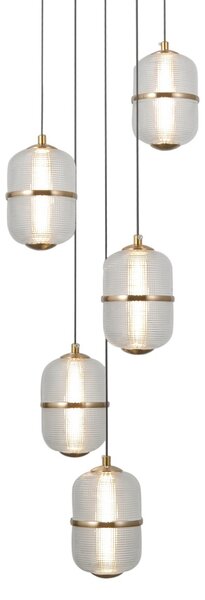 Italux PND-34375-5-BK LED závesné stropné svietidlo Alani | 28W LED | 2184lm | 3000K