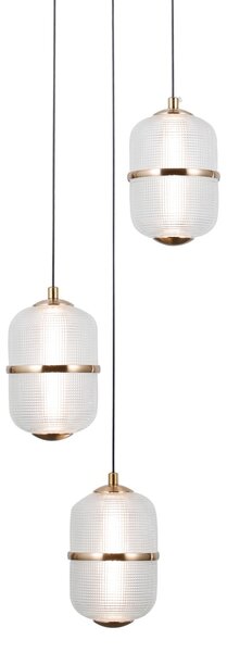 Italux PND-34375-3-HBR LED závesné stropné svietidlo Alani | 15W LED | 1170lm | 3000K