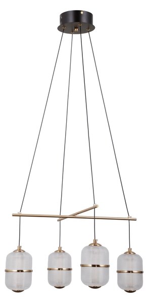 Italux PND-34375-4-BK LED závesné stropné svietidlo Alani | 24W LED | 1931lm | 3000K