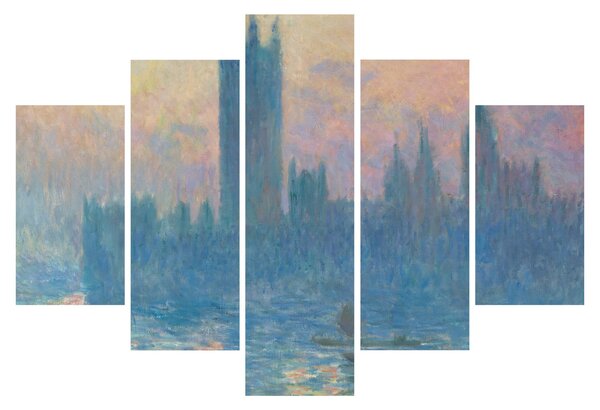 Obraz - Claude Monet, The Houses of Parliament, Sunset, reprodukcia (150x105 cm)
