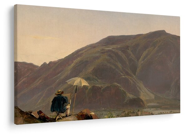 Obraz - Jules Coignet, View of Bozen with a Painter, reprodukcia (90x60 cm)