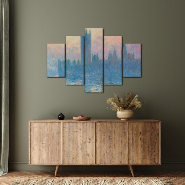 Obraz - Claude Monet, The Houses of Parliament, Sunset, reprodukcia (150x105 cm)
