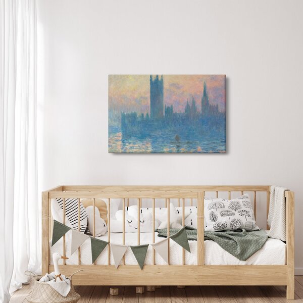 Obraz - Claude Monet, The Houses of Parliament, Sunset, reprodukcia (90x60 cm)