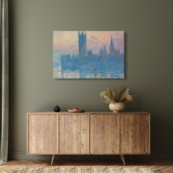 Obraz - Claude Monet, The Houses of Parliament, Sunset, reprodukcia (90x60 cm)