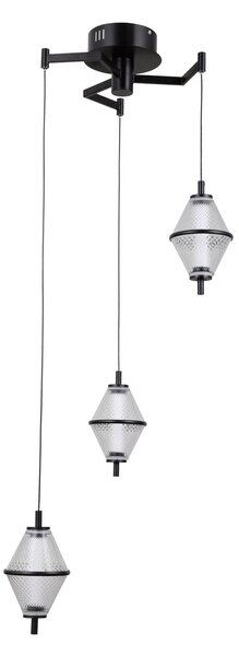 Italux PND-34395-3-BK LED závesné stropné svietidlo Fuente | 15W LED | 1108lm | 3000K