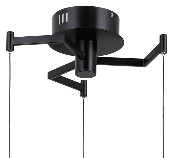 Italux PND-34395-3-BK LED závesné stropné svietidlo Fuente | 15W LED | 1108lm | 3000K