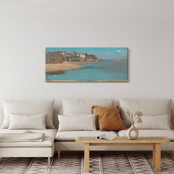 Obraz - Odilon Redon, Village by the Sea in Brittany, reprodukcia (120x50 cm)