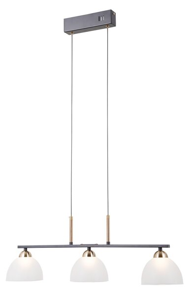 Italux PND-34374-3-BK LED závesné stropné svietidlo Montiela | 15W LED | 772lm | 3000K