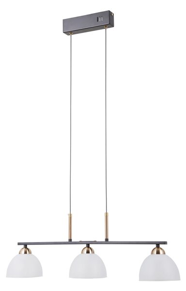 Italux PND-34374-3-BK LED závesné stropné svietidlo Montiela | 15W LED | 772lm | 3000K