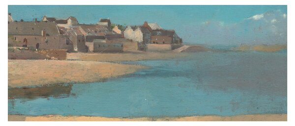 Obraz - Odilon Redon, Village by the Sea in Brittany, reprodukcia (120x50 cm)