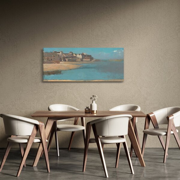 Obraz - Odilon Redon, Village by the Sea in Brittany, reprodukcia (120x50 cm)