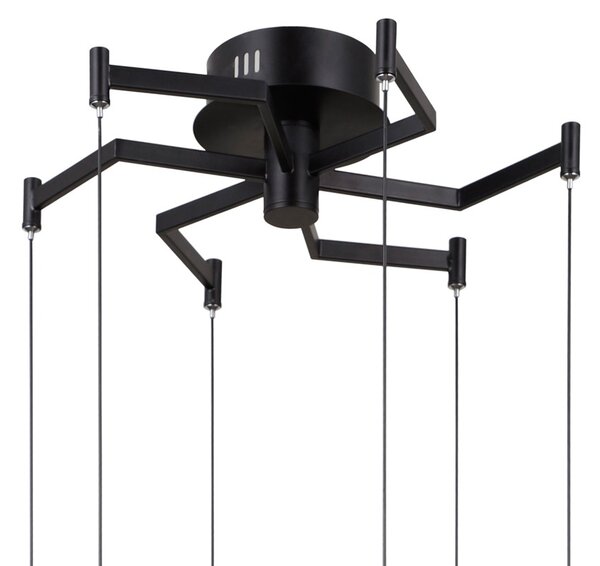 Italux PND-34395-6-BK LED závesné stropné svietidlo Fuente | 30W LED | 1795lm | 3000K