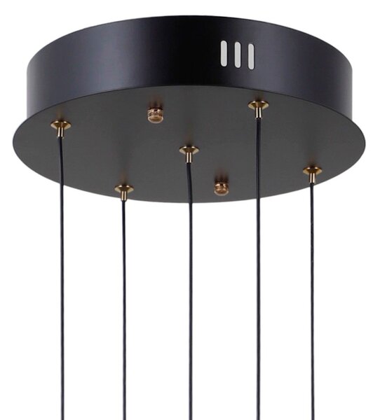 Italux PND-34374-5-BK LED závesné stropné svietidlo Montiela | 25W LED | 1286lm | 3000K