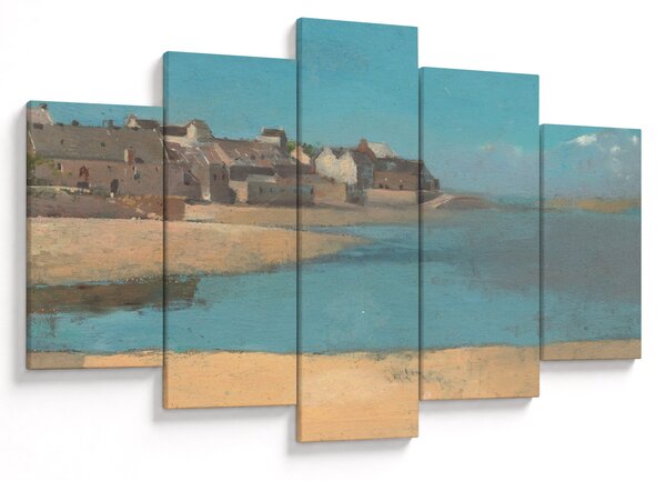 Obraz - Odilon Redon, Village by the Sea in Brittany, reprodukcia (150x105 cm)