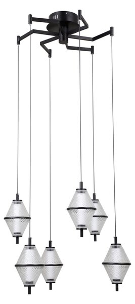 Italux PND-34395-6-BK LED závesné stropné svietidlo Fuente | 30W LED | 1795lm | 3000K