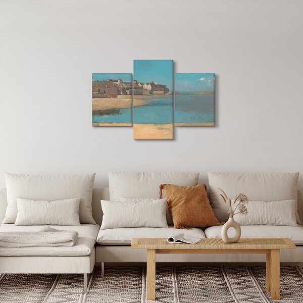 Obraz - Odilon Redon, Village by the Sea in Brittany, reprodukcia (90x60 cm)