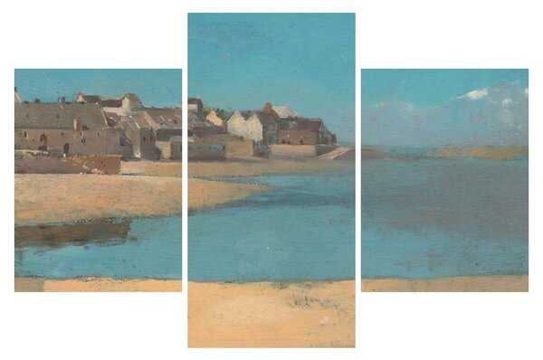 Obraz - Odilon Redon, Village by the Sea in Brittany, reprodukcia (90x60 cm)