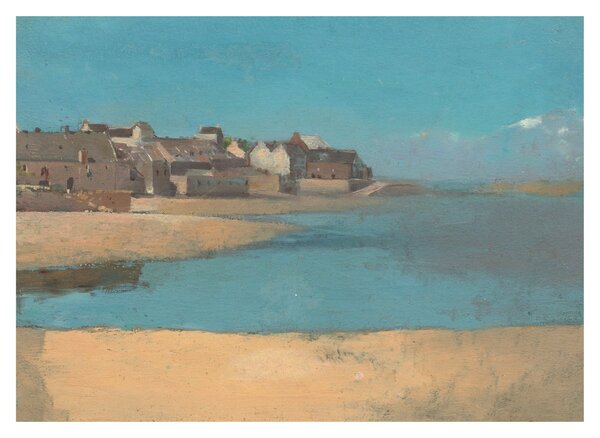 Obraz - Odilon Redon, Village by the Sea in Brittany, reprodukcia (70x50 cm)