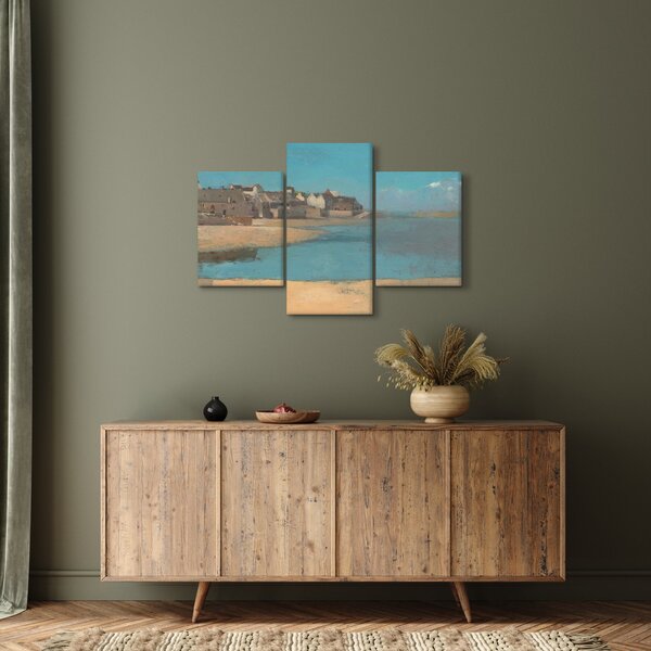 Obraz - Odilon Redon, Village by the Sea in Brittany, reprodukcia (90x60 cm)