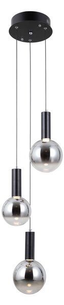 Italux PND-34378-3S-BK LED závesné stropné svietidlo Strela | 15W LED | 1188lm | 3000K