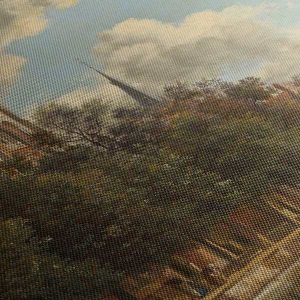 Obraz - Jan van der Heyden, View Down a Dutch Canal, reprodukcia (90x60 cm)
