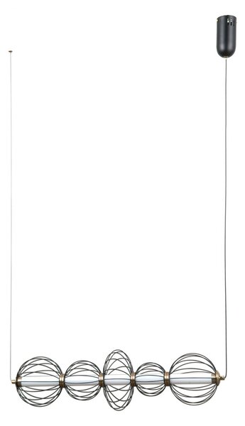 Italux PND-344221-5-BK LED závesné stropné svietidlo Rabel | 18W LED | 1116lm | 3000K